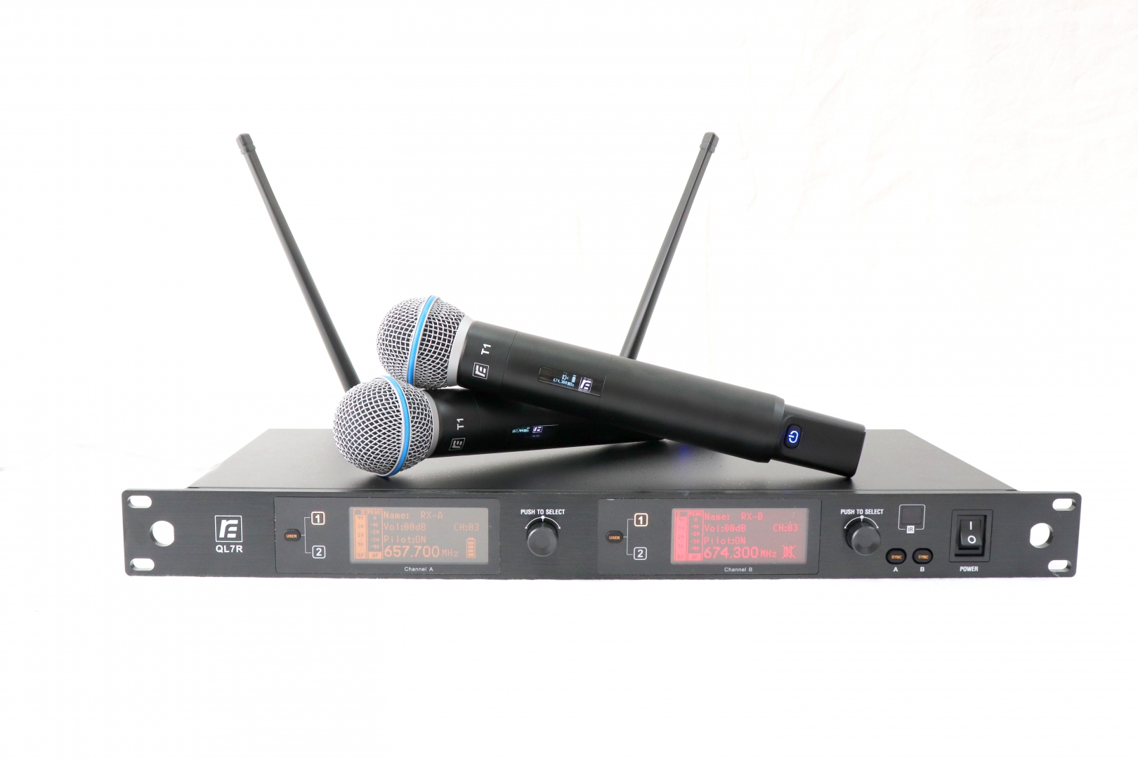 RFIntell QL7R/T1-A 651,800-683,400 МГц 2-канальная радиосистема с 2-мя ручными микрофонами в Бузулуке