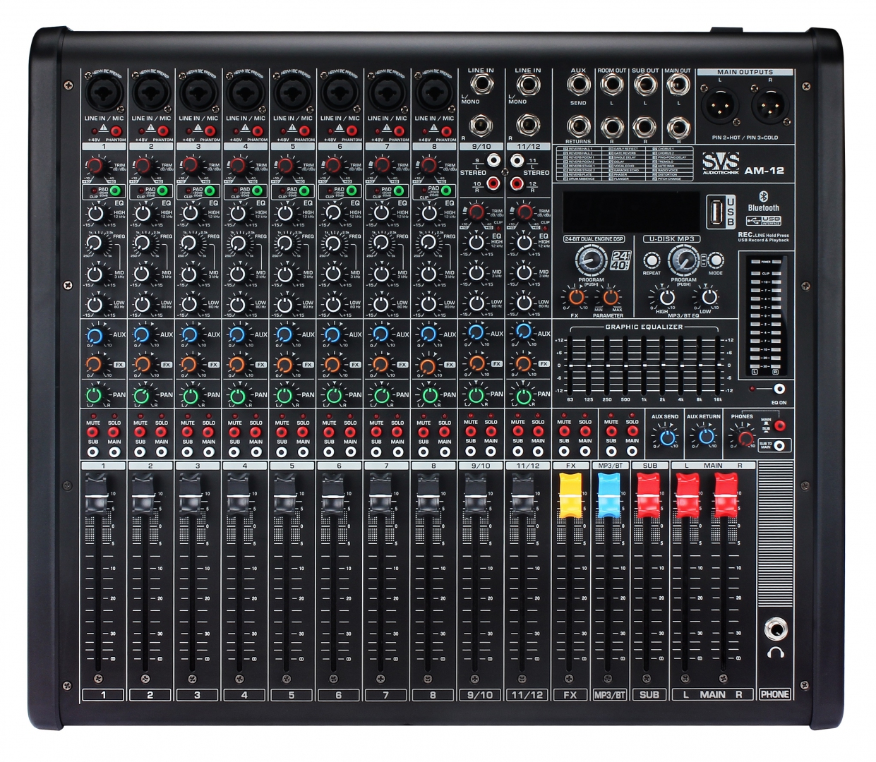 SVS Audiotechnik mixers AM-12 Микшерный пульт аналоговый, 12-канальный в Бузулуке